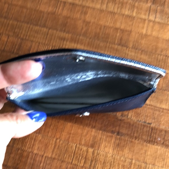 Michael Kors flap card holder in navy - Picture 3 of 4